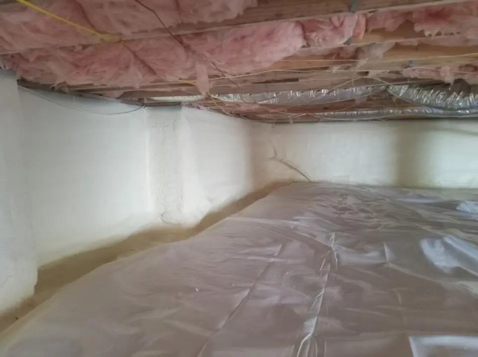 Crawl space encapsulation with closed-cell spray foam for Spray Foam Roofing in Burtonsville